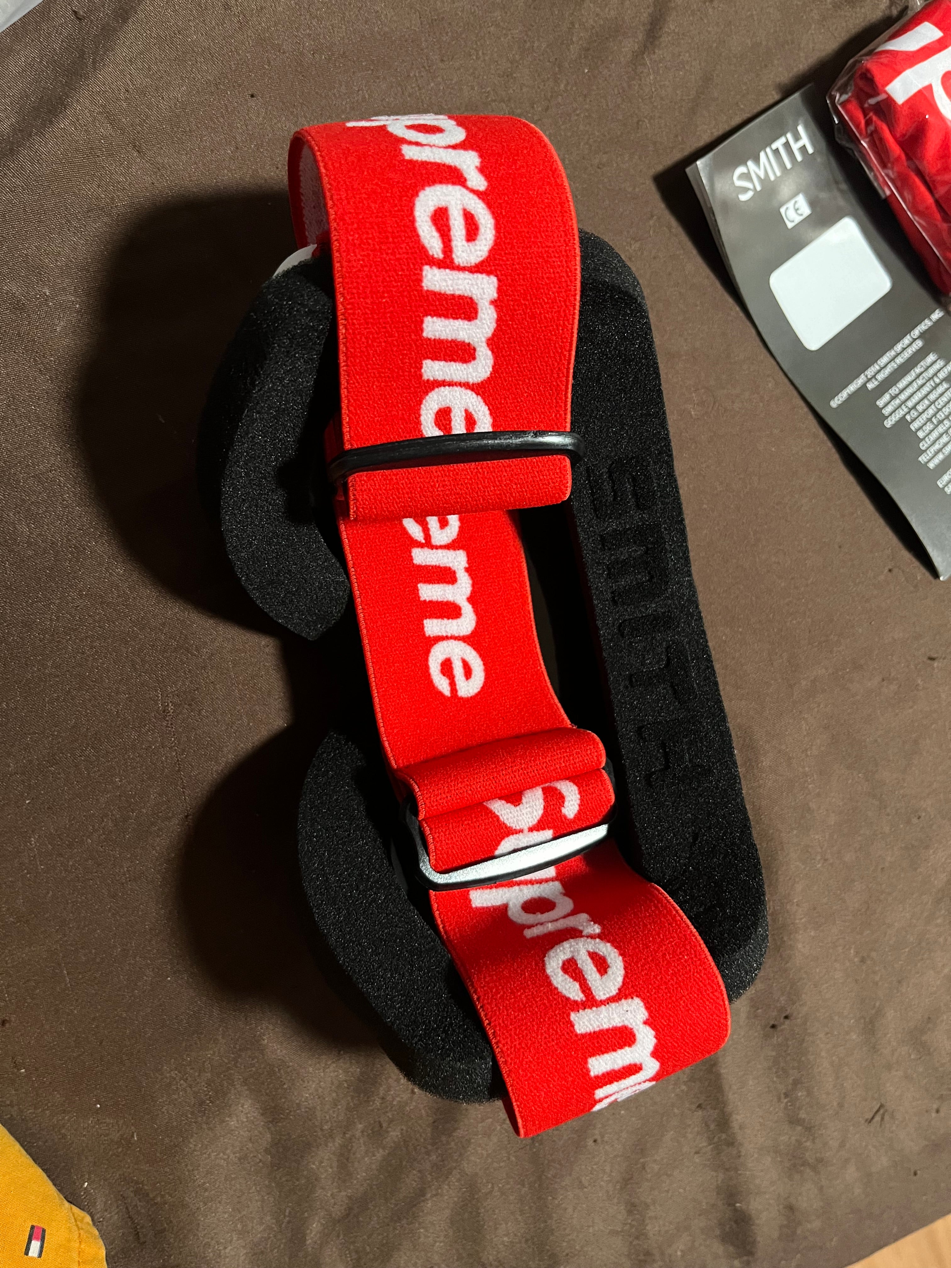 Supreme x Smith Ski Goggles White/Red Mirror Lens