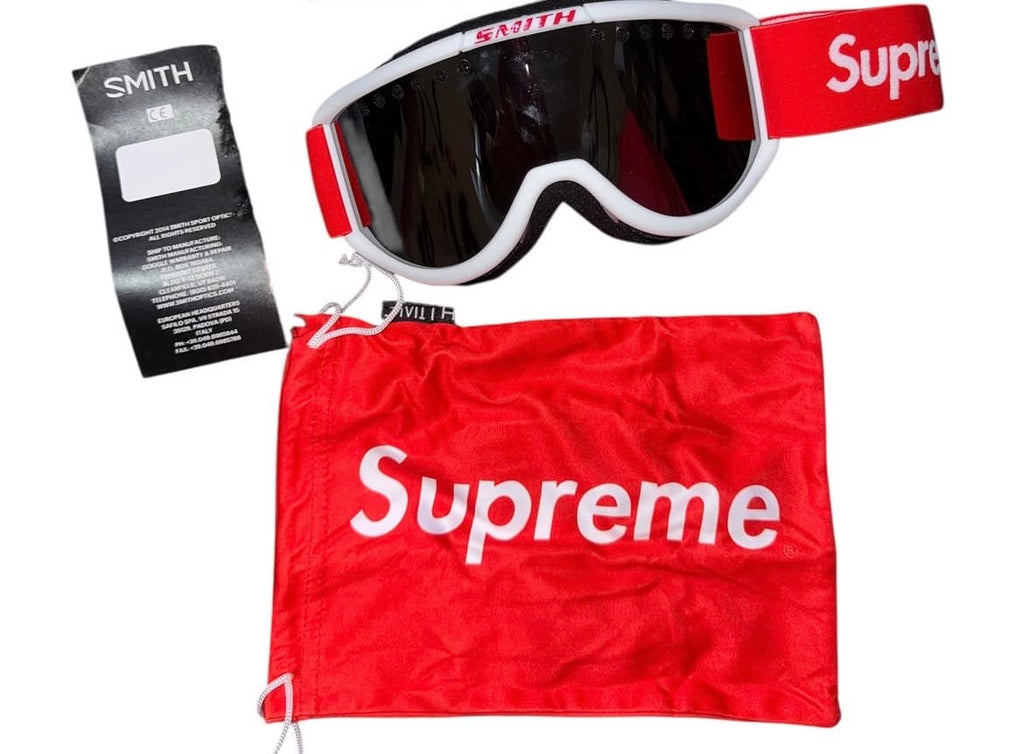 Supreme x Smith Ski Goggles White/Red Mirror Lens