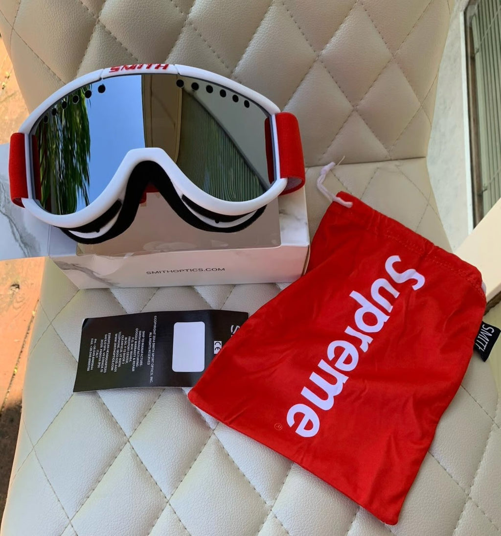 Supreme x Smith Ski Goggles White/Red Mirror Lens