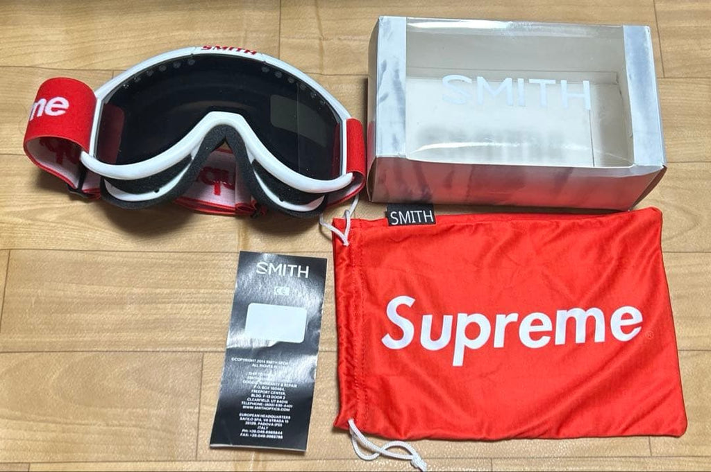 Supreme x Smith Ski Goggles White/Red Mirror Lens