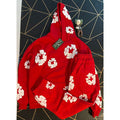 Red Cloud Print Hoodie & Jogger Set – Unisex Streetwear Tracksuit